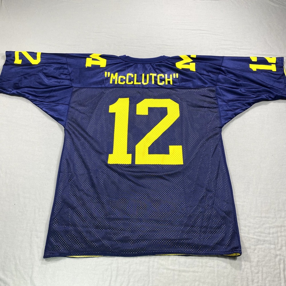 Michigan‎ Wolverines #12 McClutch Reversible Jersey Mens Large Blue Team Edition